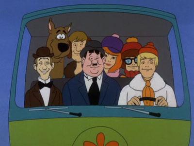 Remember when they made a bunch of Scooby Doo mashups, with Laurel & Hardy, the Three Stooges, and Batman? Genius. Image © Hannah Barbera